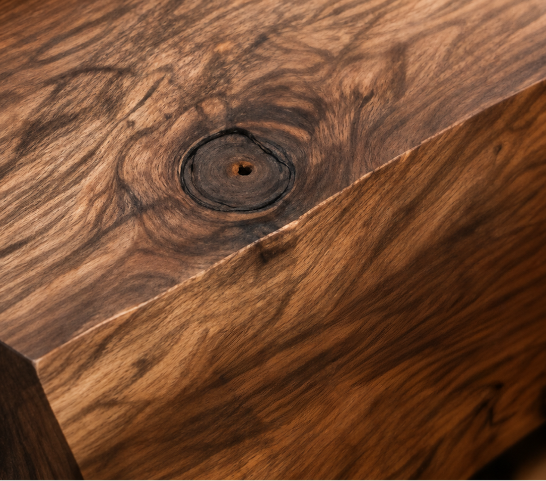 Close-up of natural solid wood grain