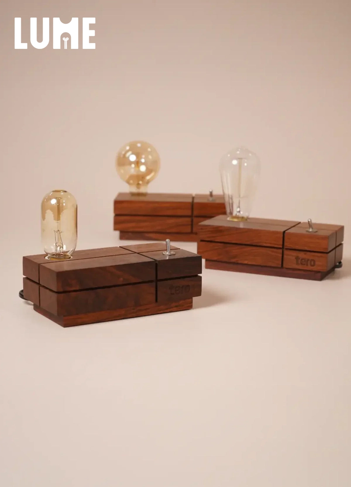 LUME - Solid wood Exo Lamp