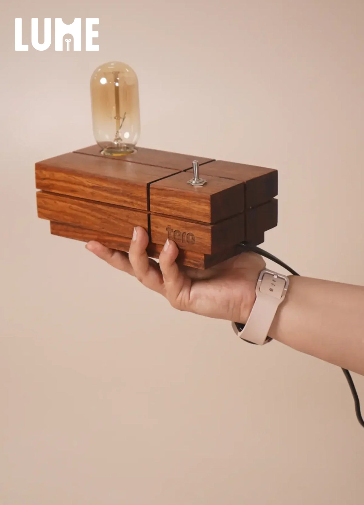 LUME - Solid wood Exo Lamp