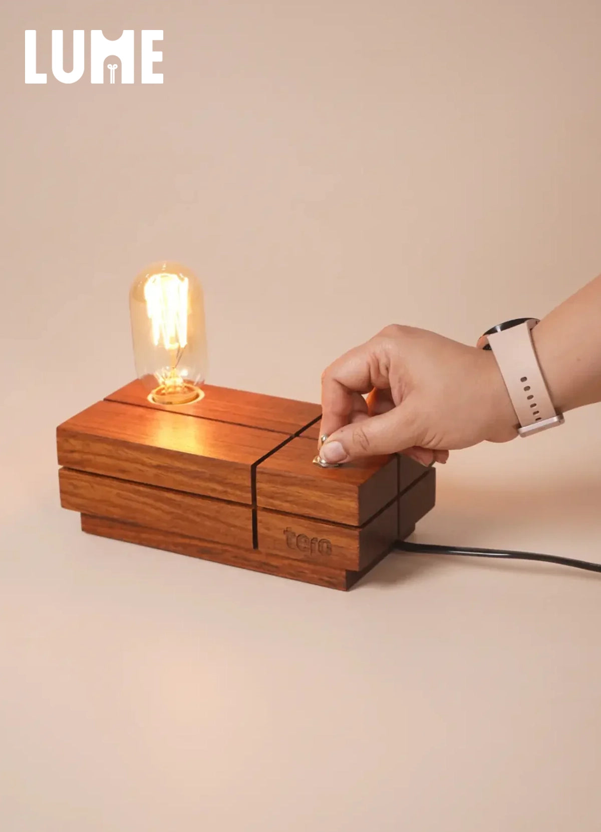 LUME - Solid wood Exo Lamp