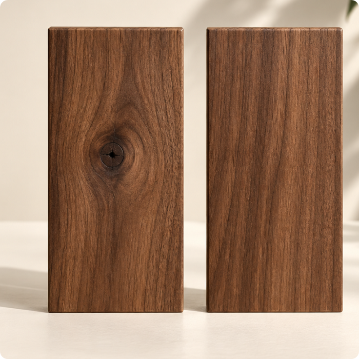 Subtle grain differences in solid wood