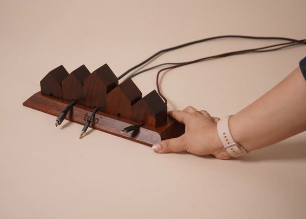 Cable chaos, meet wooden order