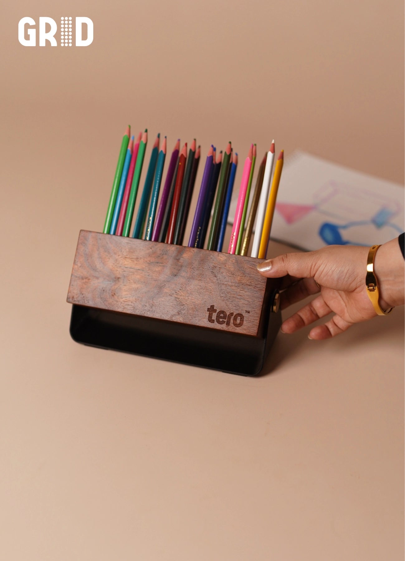 GRID – Solidwood Pen Holder