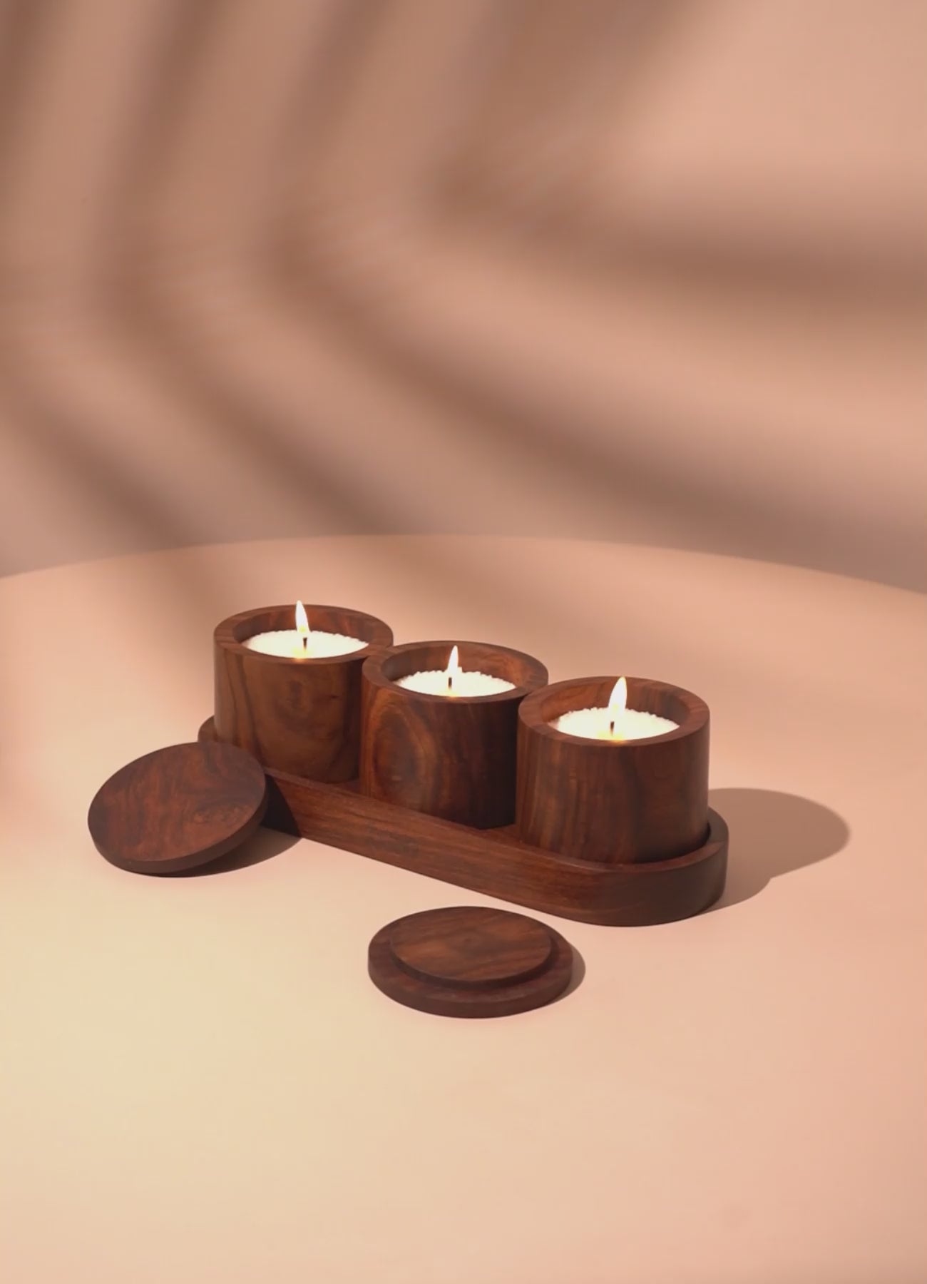 TRIO – Pearled Wax Candle Jars