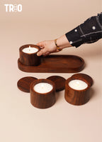 TRIO – Pearled Wax Candle Jars