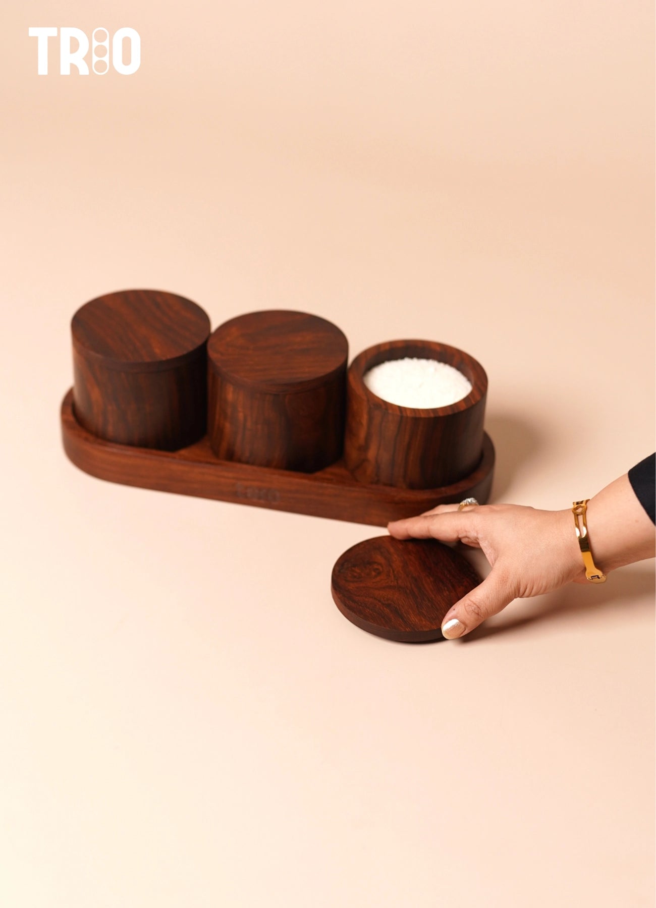 TRIO – Pearled Wax Candle Jars