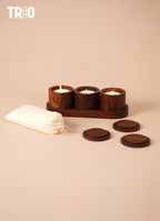 TRIO – Pearled Wax Candle Jars